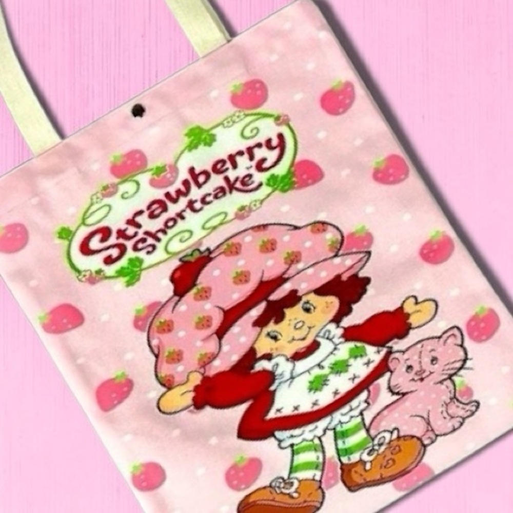 Strawberry Shortcake and her puppy, Pupcake adorable and adorable tote bag - Picture 2 of 8